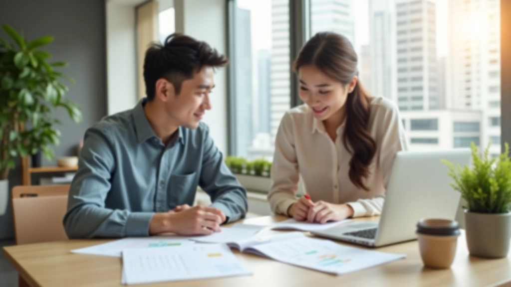 Couple planning finances together with calendar and notes
