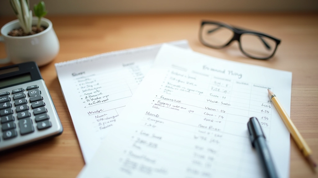 Spreadsheet or budget tracker showing income percentages and corresponding expense allocation