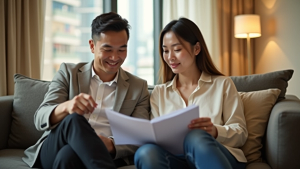 Couple having a constructive financial conversation at home